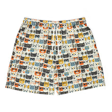 Load image into Gallery viewer, Cat Print Swim Shorts
