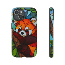 Load image into Gallery viewer, Red Panda Phone Case: Stained Glass Style, Tough Case
