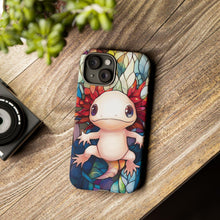 Load image into Gallery viewer, Axolotl Phone Case: Stained Glass Pet Lover Gift