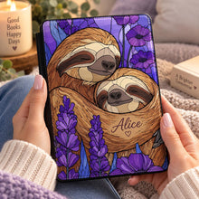 Load image into Gallery viewer, Sloth Kindle Case , Floral Animal Ebook Cover, Personalized Ebook, Gift For Animal Lover, Kindle Sleeve, Animal Kindle