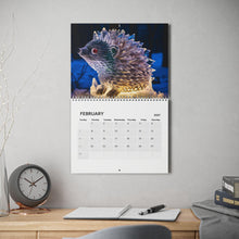 Load image into Gallery viewer, Hedgehog Calendar 2027, Cute Hedgehog Wall Calendar, Hedgehog Lover Gift, Woodland Animal Art