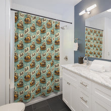 Load image into Gallery viewer, Adorable Otter Bath Shower Curtain | Animal Theme Bathroom Decor