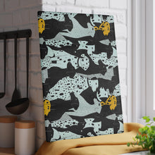 Load image into Gallery viewer, Dalmatian Pattern Glass Cutting Board | Dotted Dog Kitchen Decor