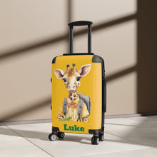 Load image into Gallery viewer, Personalized Kids Suitcase: Giraffe Design, Children's Luggage