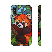 Load image into Gallery viewer, Red Panda Phone Case: Stained Glass Style, Tough Case