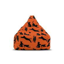 Load image into Gallery viewer, Orange Cat Design Bean Bag Chair: Stylish Floor Cushion, Pet Lover Decor