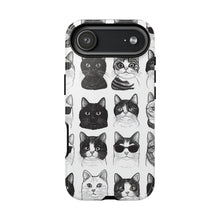 Load image into Gallery viewer, Black and White Cats Phone Case, Protective iPhone Cover