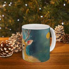 Load image into Gallery viewer, Valentine's Day Ceramic Mug, Cute Deer Lovers Gift, My Deer Love, Digital Design, Animal Lovers Mug, Valentine's Gift for Her,Him, 11oz,