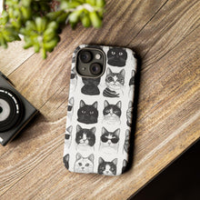 Load image into Gallery viewer, Black and White Cats Phone Case, Protective iPhone Cover
