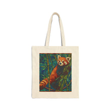 Load image into Gallery viewer, Red Panda in Bamboo Tote Bag | Canvas Animal Illustration