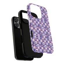 Load image into Gallery viewer, Purple Halloween Phone Case: Spooky Ghosts & Bats Design
