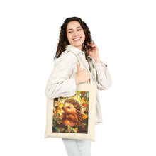Load image into Gallery viewer, Stained Glass Hedgehog Cotton Canvas Tote Bag