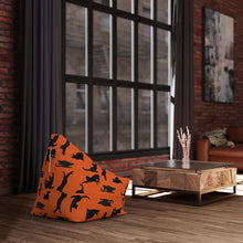 Load image into Gallery viewer, Orange Cat Design Bean Bag Chair: Stylish Floor Cushion, Pet Lover Decor