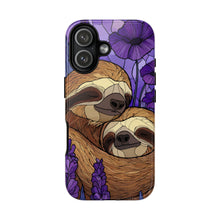 Load image into Gallery viewer, Stained Glass Cute Sloth Couple Phone Case
