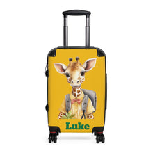 Load image into Gallery viewer, Personalized Kids Suitcase: Giraffe Design, Children's Luggage