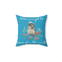 Load image into Gallery viewer, Owl Pillow: Fall Decor Throw Pillow with Knit Hat