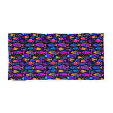 Load image into Gallery viewer, Colorful Tropical Fish Beach Towel