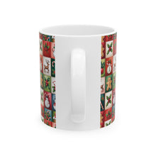 Load image into Gallery viewer, Christmas Patchwork Icons Mug , Ceramic Mug, Unique Gift for Holiday