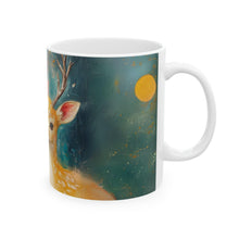 Load image into Gallery viewer, Valentine's Day Ceramic Mug, Cute Deer Lovers Gift, My Deer Love, Digital Design, Animal Lovers Mug, Valentine's Gift for Her,Him, 11oz,