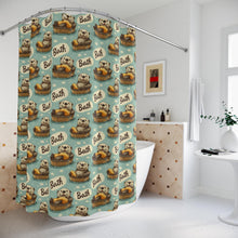 Load image into Gallery viewer, Adorable Otter Bath Shower Curtain | Animal Theme Bathroom Decor