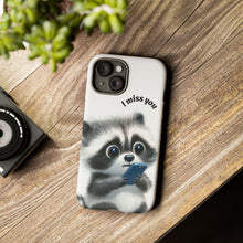Load image into Gallery viewer, Cute Raccoon Tough Cases, Phone Cover For Kids, Protective Phone Case, Animal Lover Gift, Child Friendly Phone Accessories. iPhone Case