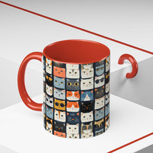 Load image into Gallery viewer, Cat Design Coffee Mug, Cute Kitty Ceramic Cup
