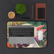 Load image into Gallery viewer, Axolotl Desk Mat, Animal Mousepad, Floral Office Decor