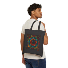 Load image into Gallery viewer, Floral Cat Mandala Tote Bag | Colorful Boho Cat Illustration