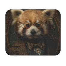 Load image into Gallery viewer, Victorian Red Panda with Glasses mouse pad , Retro Animal Desk Mat, Gift for Christmas