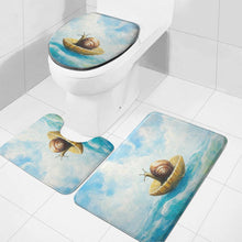 Load image into Gallery viewer, Snail Bathroom Set: Flannel Toilet Mat – Lid Cover & Bath Rug