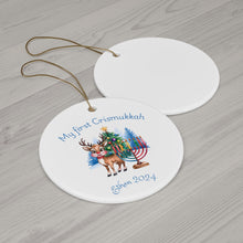 Load image into Gallery viewer, Christmukkah Ceramic Ornament