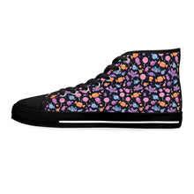 Load image into Gallery viewer, Women's Halloween High Top Sneakers – Chibi Bat & Candy