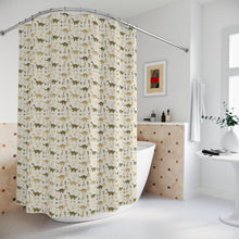 Load image into Gallery viewer, Dinosaur Pattern Shower Curtain - Jurassic Bathroom Decor
