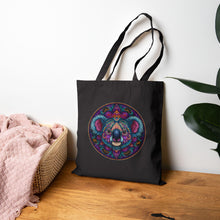 Load image into Gallery viewer, Colorful Tribal Koala Tote Bag | Psychedelic Animal Art Cotton Canvas Tote