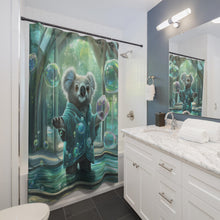 Load image into Gallery viewer, Koala Bear Shower Curtain, Whimsical Bathroom Decor