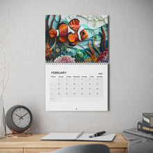 Load image into Gallery viewer, Clownfish Calendar 2027, Cute Clownfish Wall Calendar, Clownfish Lover Gift, Ocean Animal Art