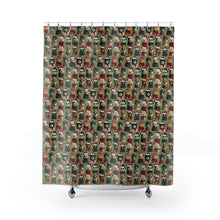 Load image into Gallery viewer, Christmas Animal Shower Curtain, Festive Holiday Bathroom Decor