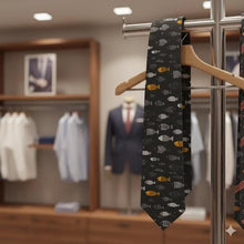 Load image into Gallery viewer, Fish Pattern Satin Necktie