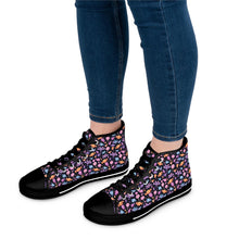 Load image into Gallery viewer, Women's Halloween High Top Sneakers – Chibi Bat & Candy