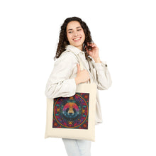 Load image into Gallery viewer, Colorful Panda Bear Mandala Cotton Tote Bag | Psychedelic Animal Flower Design