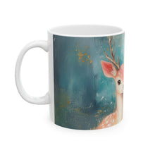 Load image into Gallery viewer, Valentine's Day Ceramic Mug, Cute Deer Lovers Gift, My Deer Love, Digital Design, Animal Lovers Mug, Valentine's Gift for Her,Him, 11oz,