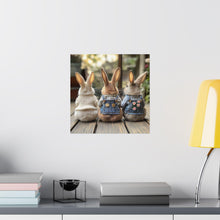 Load image into Gallery viewer, Cute Bunny Poster, Three Bunnies Wall Art, Easter Home Decor, Bunny Lover Gift, Kids Room Decor, Spring Wall Art, Easter Gift