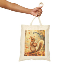Load image into Gallery viewer, Squirrel Canvas Tote Bag – Whimsical Animal Lover Shopper Gift