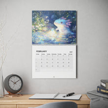 Load image into Gallery viewer, Axolotl Calendar 2027, Cute Axolotl Wall Calendar, Axolotl Lover Gift, Kawaii Animal Calendar, Cute Amphibian Gift, Christmas Gift