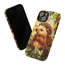 Load image into Gallery viewer, Tough Cases, Cute Hedgehog Stained Glass Digital Protector Cover, Colorful Phone Case, Animal Lover Gift, Unique Tech Accessory, Protective