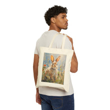 Load image into Gallery viewer, Cute Bunny Canvas Tote Bag, Unique Shopping Bag