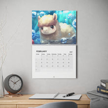 Load image into Gallery viewer, Alpaca Calendar 2027, Cute Alpaca Wall Calendar, Alpaca Lover Gift, Funny Animal Art