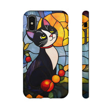 Load image into Gallery viewer, Stained Glass Cat Phone Case, Protective, Cat Lover Gift