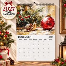 Load image into Gallery viewer, Snail Calendar 2027, Cute Snail Wall Calendar, Snail Lover Gift, Whimsical Animal Calendar, Nature Lover Gift, Cute Animal Gift