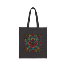 Load image into Gallery viewer, Floral Cat Mandala Tote Bag | Colorful Boho Cat Illustration